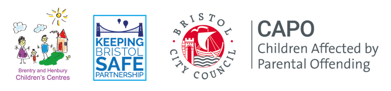 Brentry and Henbury Childrens Centre logo, KBSP logo, Bristol City Council logo and CAPO logo